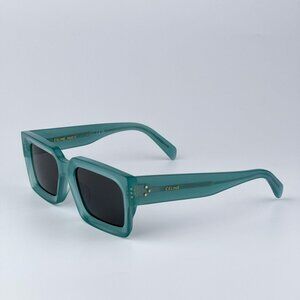 Celine 3 DOTS CL40280U 93A Women BRAND NEW Sunglasses Light Green Grey Square
